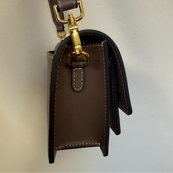 AALLYN Ingrid Crossbody/Shoulder Bag in Wood Berry Brown Leather Feminine Staple - Picture 8 of 16